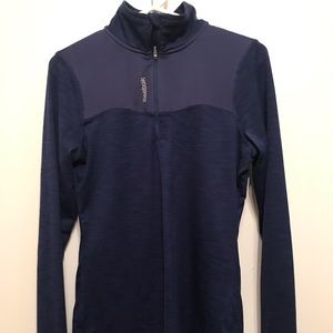 Women’s navy blue Reebok quarter zip jacket